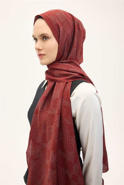 Urban Hours Elvora Kiremit Kırmızı Mayda Şal 190x70