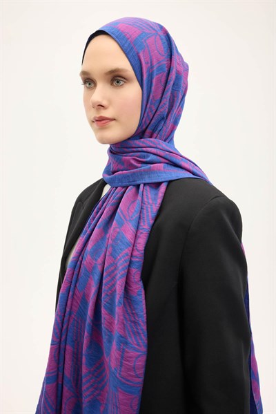 Urban Hours Elvora Eflatun Mayda Şal 190x70