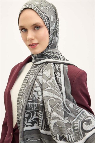 Urban Hours Antik Açık Gri Mayda Şal 190x70