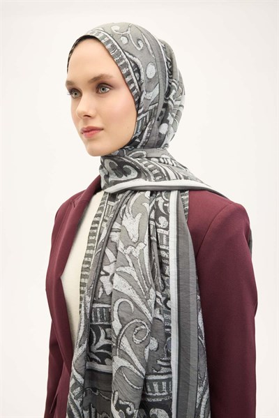 Urban Hours Antik Açık Gri Mayda Şal 190x70