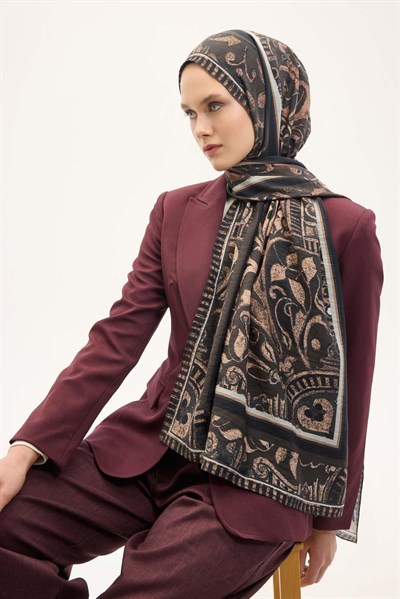 Urban Hours Antik Acı Kahve Mayda Şal 190x70