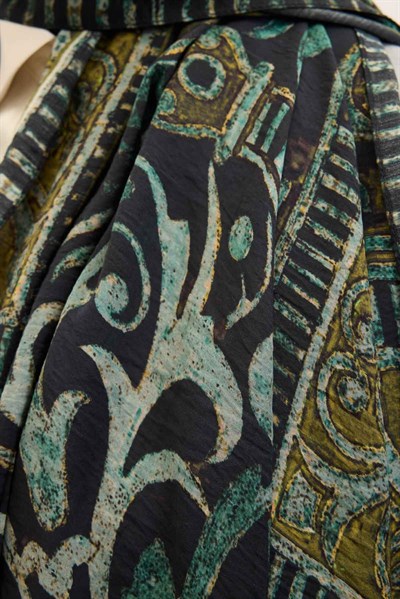 Urban Hours Antik Siyah Mayda Şal 190x70