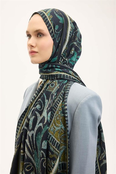 Urban Hours Antik Siyah Mayda Şal 190x70