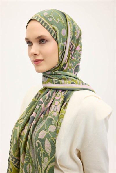 Urban Hours Antik Çimen Yeşili Mayda Şal 190x70