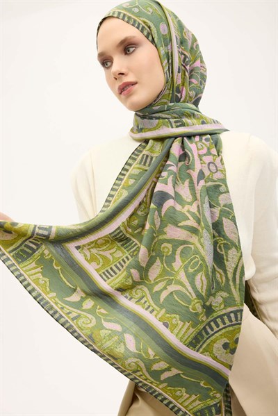 Urban Hours Antik Çimen Yeşili Mayda Şal 190x70