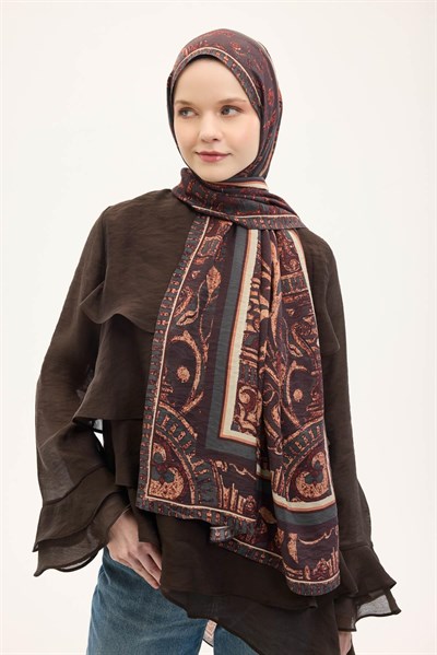 Urban Hours Antik Mürdüm Mayda Şal 190x70