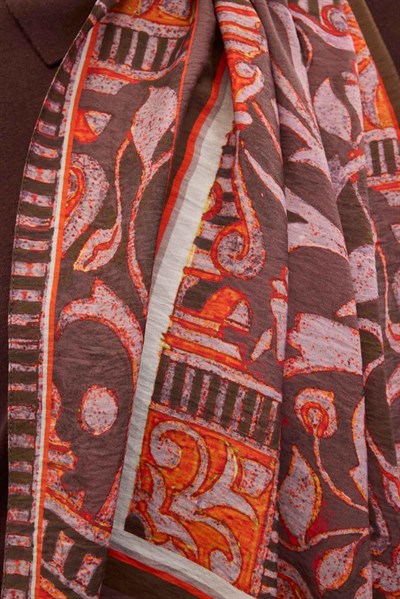 Urban Hours Antik Gül Kurusu Mayda Şal 190x70