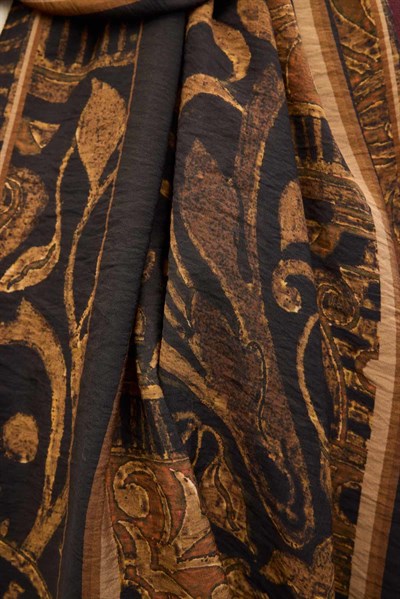 Urban Hours Antik Koyu Siyah Mayda Şal 190x70