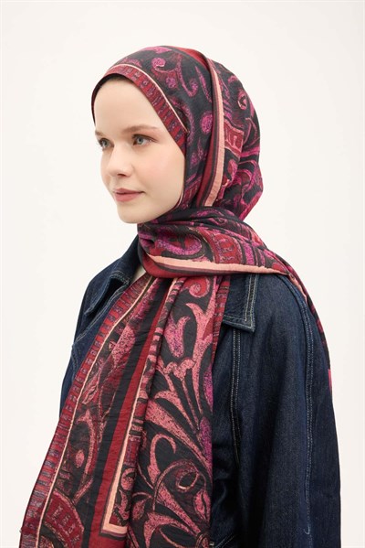 Urban Hours Antik Vişne Mayda Şal 190x70