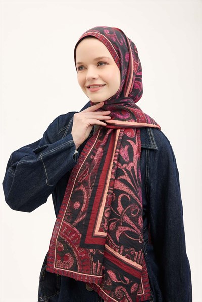 Urban Hours Antik Vişne Mayda Şal 190x70