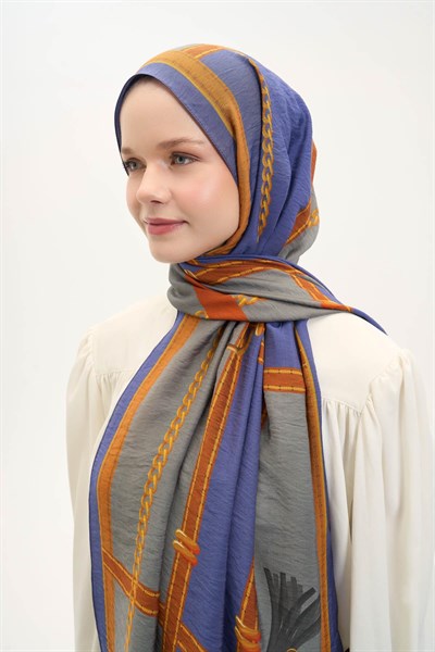 Urban Hours Büyük Zincir Açık Gri Mayda Şal 190x70