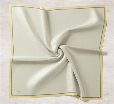 Tencel Monare Eşarp Labirent Desen Buz Mavisi 90X90
