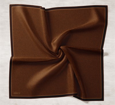 Tencel Monare Eşarp Labirent Desen Tarçın 90X90