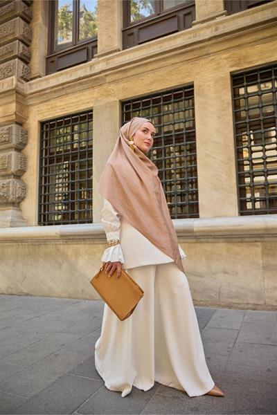 Silk Home Monogram Pamuk İpek Şal 461001-05