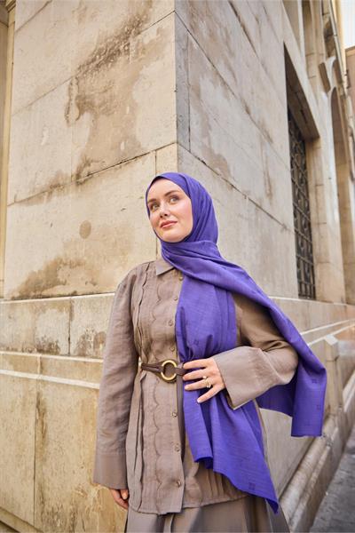 Silk Home Monogram Pamuk İpek Şal 461001-10