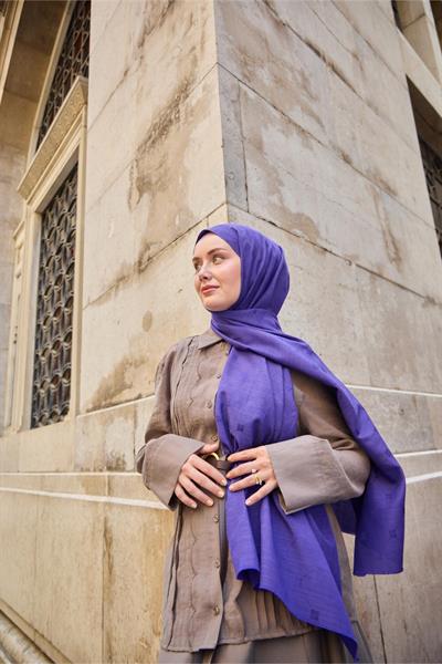 Silk Home Monogram Pamuk İpek Şal 461001-10