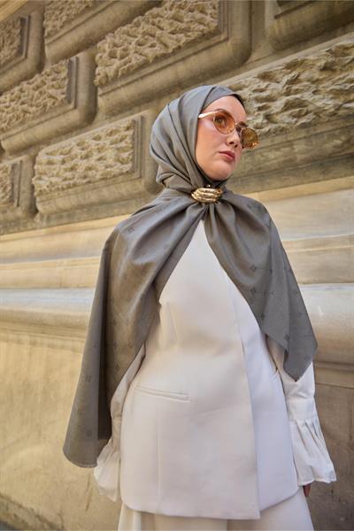 Silk Home Monogram Pamuk İpek Şal 461001-07