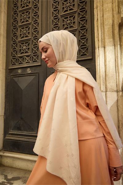 Silk Home Monogram Pamuk İpek Şal 461001-14
