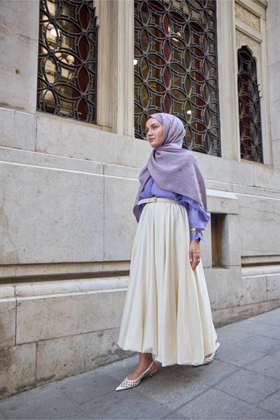 Silk Home Monogram Pamuk İpek Şal 461001-17