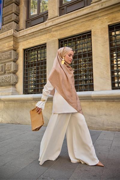 Silk Home Monogram Pamuk İpek Şal 461001-05