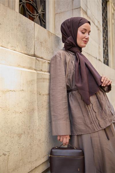 Silk Home Monogram Pamuk İpek Şal 461001-20