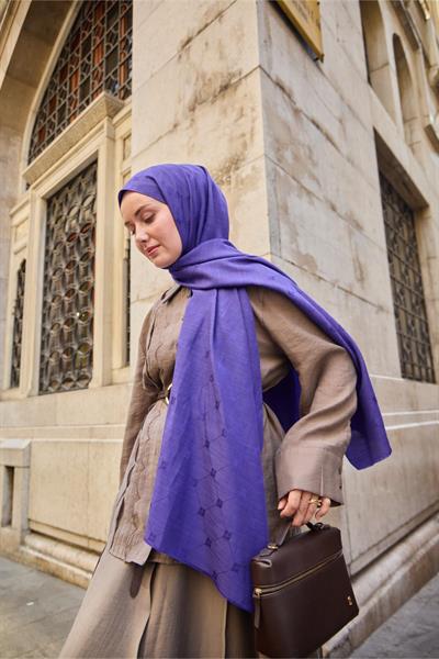 Silk Home Monogram Pamuk İpek Şal 461001-10