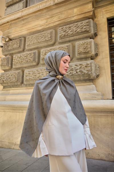 Silk Home Monogram Pamuk İpek Şal 461001-07