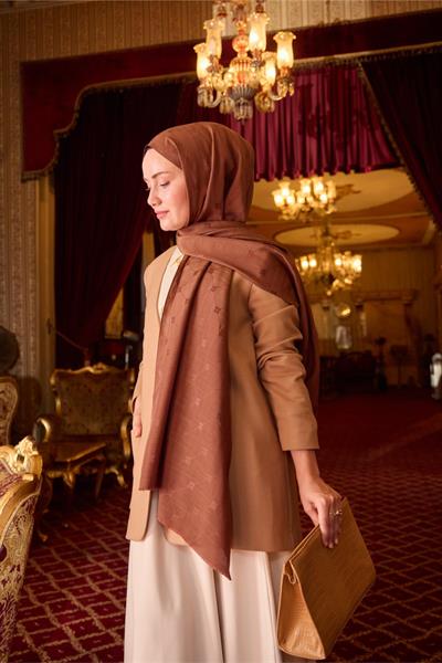 Silk Home Monogram Pamuk İpek Şal 461001-22