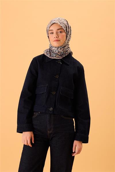 İnce Pamuk Soft Eşarp Antrasit Sarı Mavi Krem Vizon Desenli Kaymaz Dokulu Tok Duruşlu 90x90