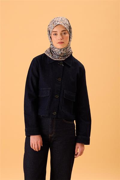 İnce Pamuk Soft Eşarp Antrasit Sarı Mavi Krem Vizon Desenli Kaymaz Dokulu Tok Duruşlu 90x90