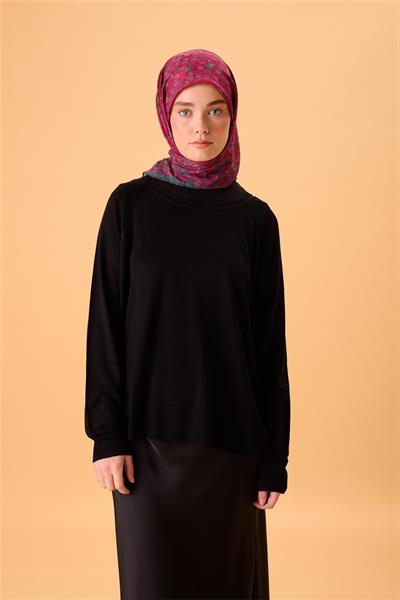 İnce Pamuk Soft Eşarp Fuşya-Koyu Vizon-Yeşil-Zümrüt-Gül Kurusu Desenli Nefes Alan Kaymaz Dokulu 90x90