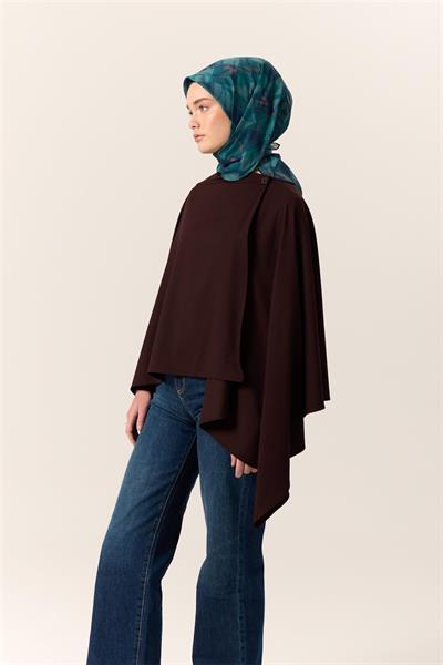 İnce Pamuk Soft Eşarp Lacivert-Koyu Yeşil Desenli Nefes Alan Tok Duruşlu 90x90