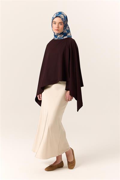 İnce Pamuklu Soft Eşarp Saks-Bej Desenli Nefes Alan Tok Duruşlu 90x90