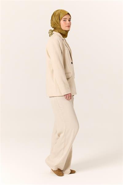 İnce Pamuk Soft Eşarp Kimyon-Yeşil Desenli Nefes Alan Tok Duruşlu 90x90