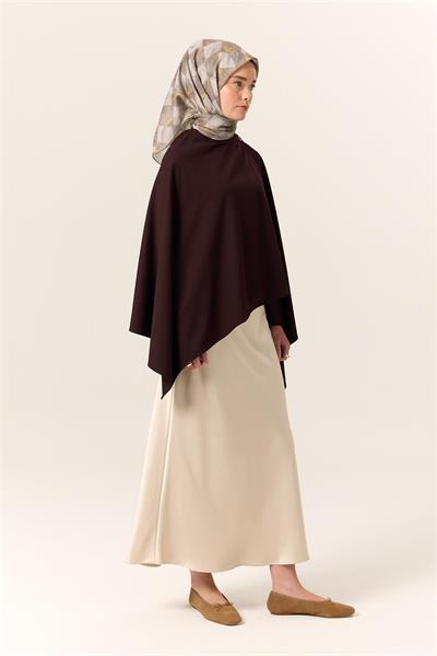 İnce Pamuk Soft Eşarp Vizon-Sarı Yaprak Desenli Nefes Alan Tok Duruşlu 90x90