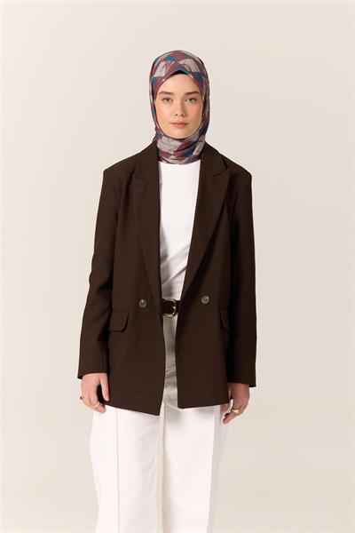 İnce Pamuk Soft Eşarp Turkuaz-Gül Kurusu Desenli Kaymaz Dokulu Tok Duruşlu 90x90