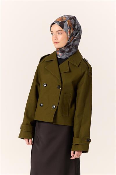 İnce Pamuk Soft Eşarp Siyah-Füme-Turuncu Desenli Nefes Alan Kaymaz 90x90