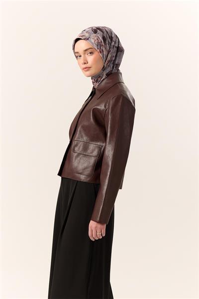 İnce Pamuk Soft Eşarp Pastel Mor-Fuşya Desenli Nefes Alan 90x90