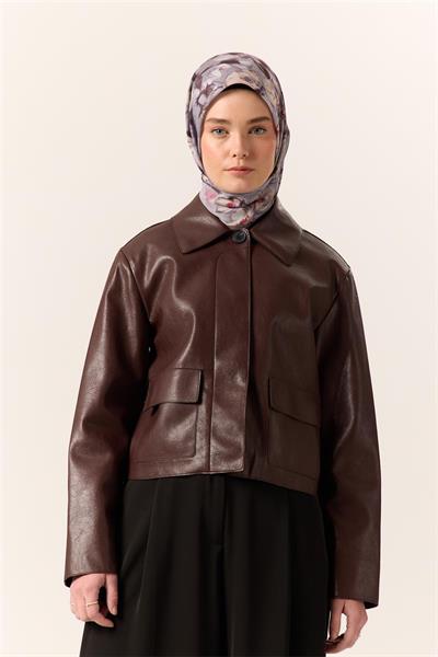 İnce Pamuk Soft Eşarp Pastel Mor-Fuşya Desenli Nefes Alan 90x90