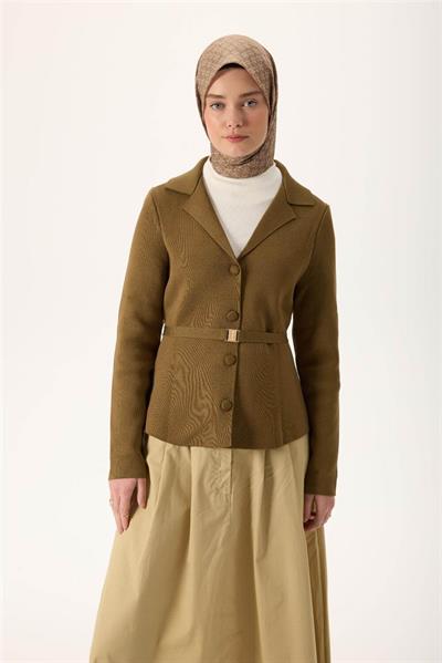 İnce Pamuk Soft Eşarp Turuncu-Yeşil Kahve Vizon Desenli Kaymaz Dokulu Nefes Alan 90x90