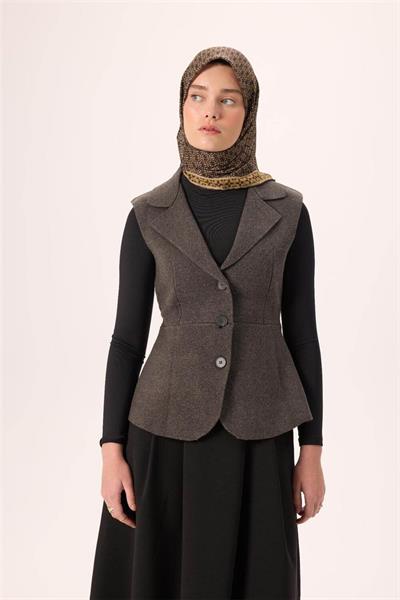 İnce Pamuk Soft Eşarp Siyah-Saman Bej Desenli Kaymaz Dokulu Nefes Alan 90x90