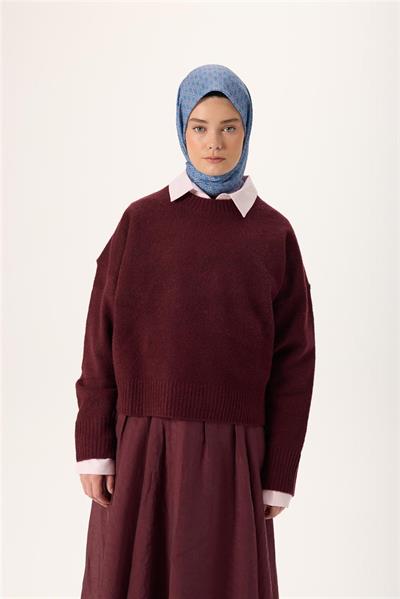 İnce Pamuk Soft Eşarp Bebe Mavisi-Gümüş Desenli Tok Duruşlu Kaymaz 90x90