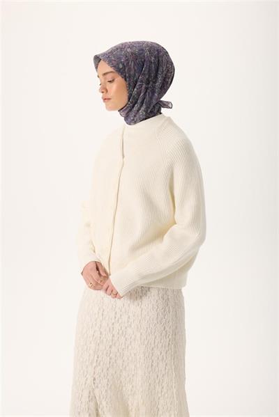 İnce Pamuk Soft Eşarp Gri-Antrasit Desenli Tok Duruşlu Kaymaz 90x90