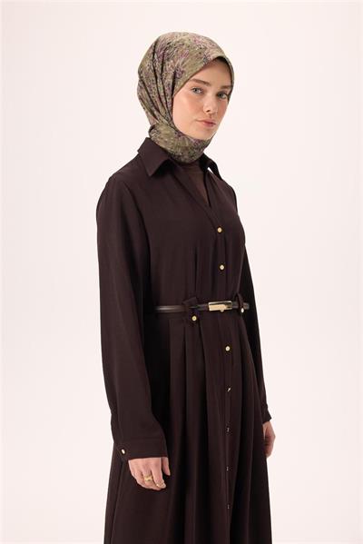 İnce Pamuk Soft Eşarp Yeşil-Mor Desenli Kaymaz Dokulu Tok Duruşlu 90x90