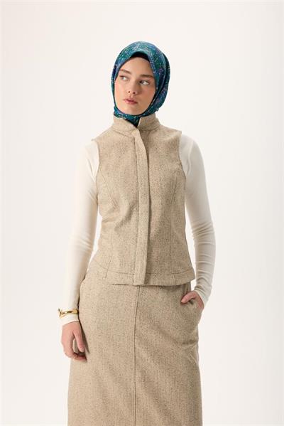 İnce Pamuk Soft Eşarp Petrol Yeşili-Pembe Desenli Kaymaz Dokulu Tok Duruşlu 90x90