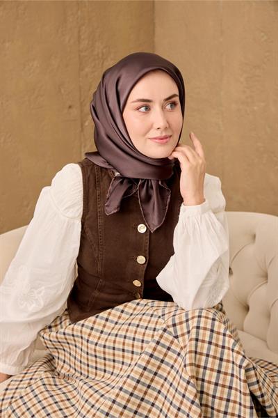 Silk Home Sura İpek Eşarp 11416-S06 Küllü Kahve