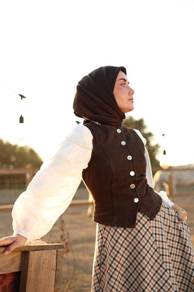 Silk Home Sura İpek Eşarp 11416-S07 Acı Kahve