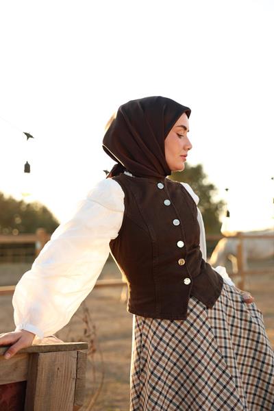 Silk Home Sura İpek Eşarp 11416-S07 Acı Kahve