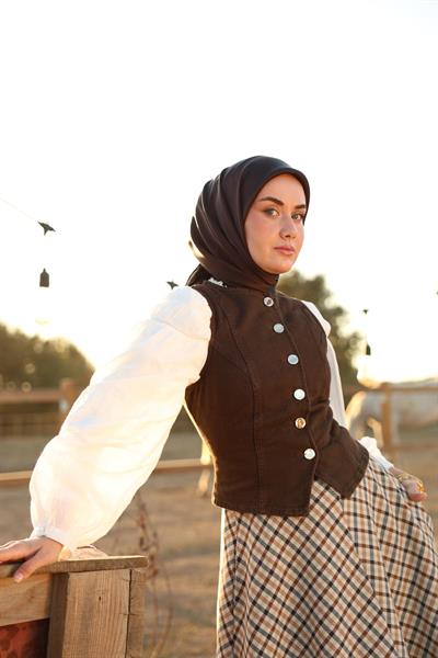 Silk Home Sura İpek Eşarp 11416-S07 Acı Kahve