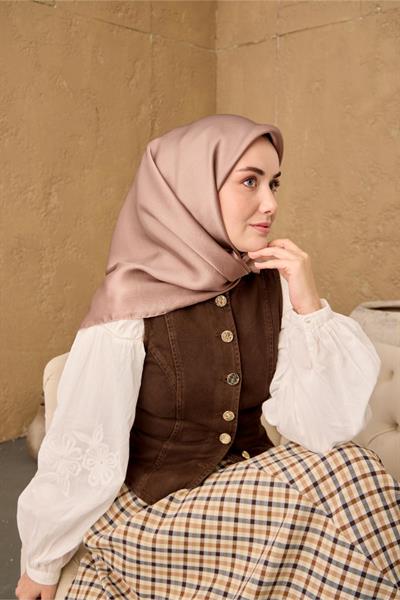Silk Home Sura İpek Eşarp 11416-S10 Sütlü Kahve